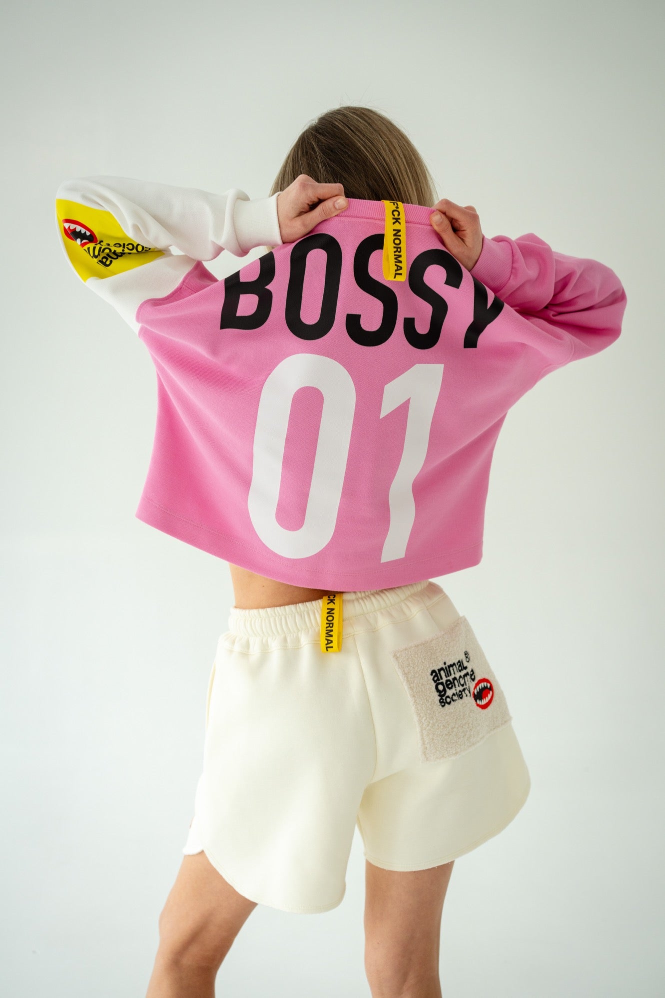 Pink long sleeve T-shirt (short)