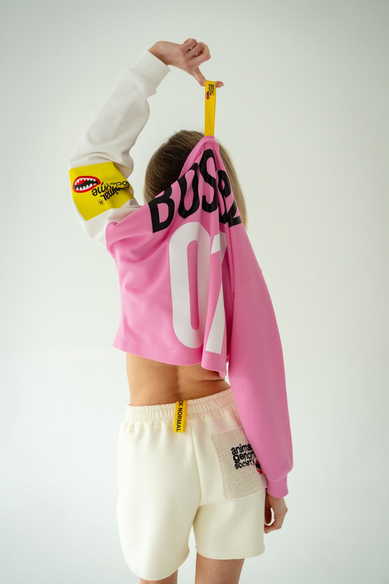 Pink long sleeve T-shirt (short)