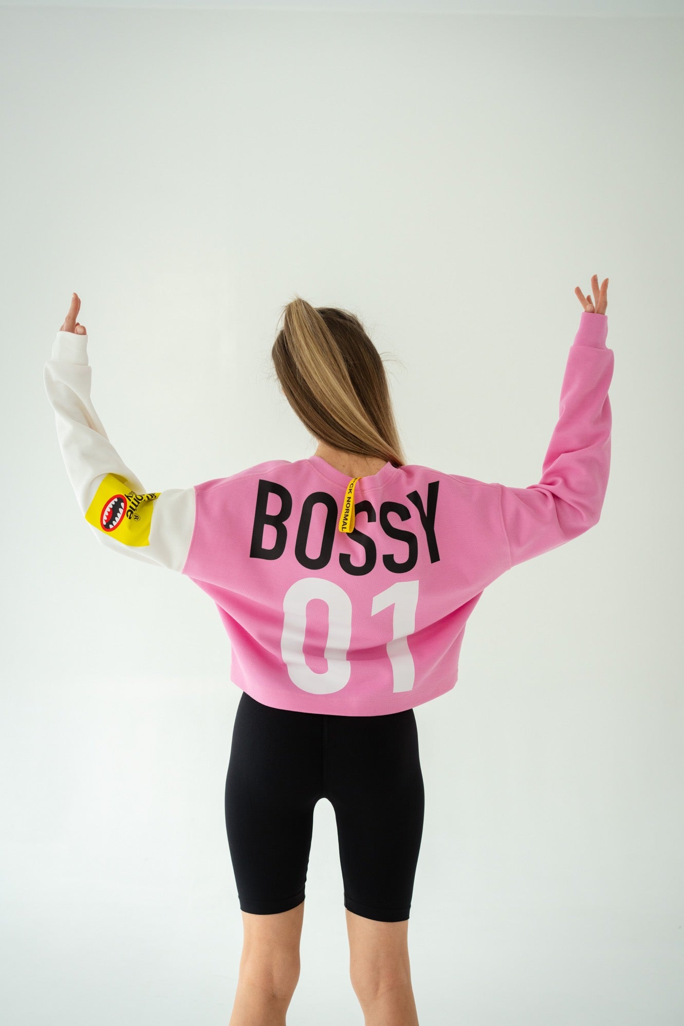 Pink long sleeve T-shirt (short)