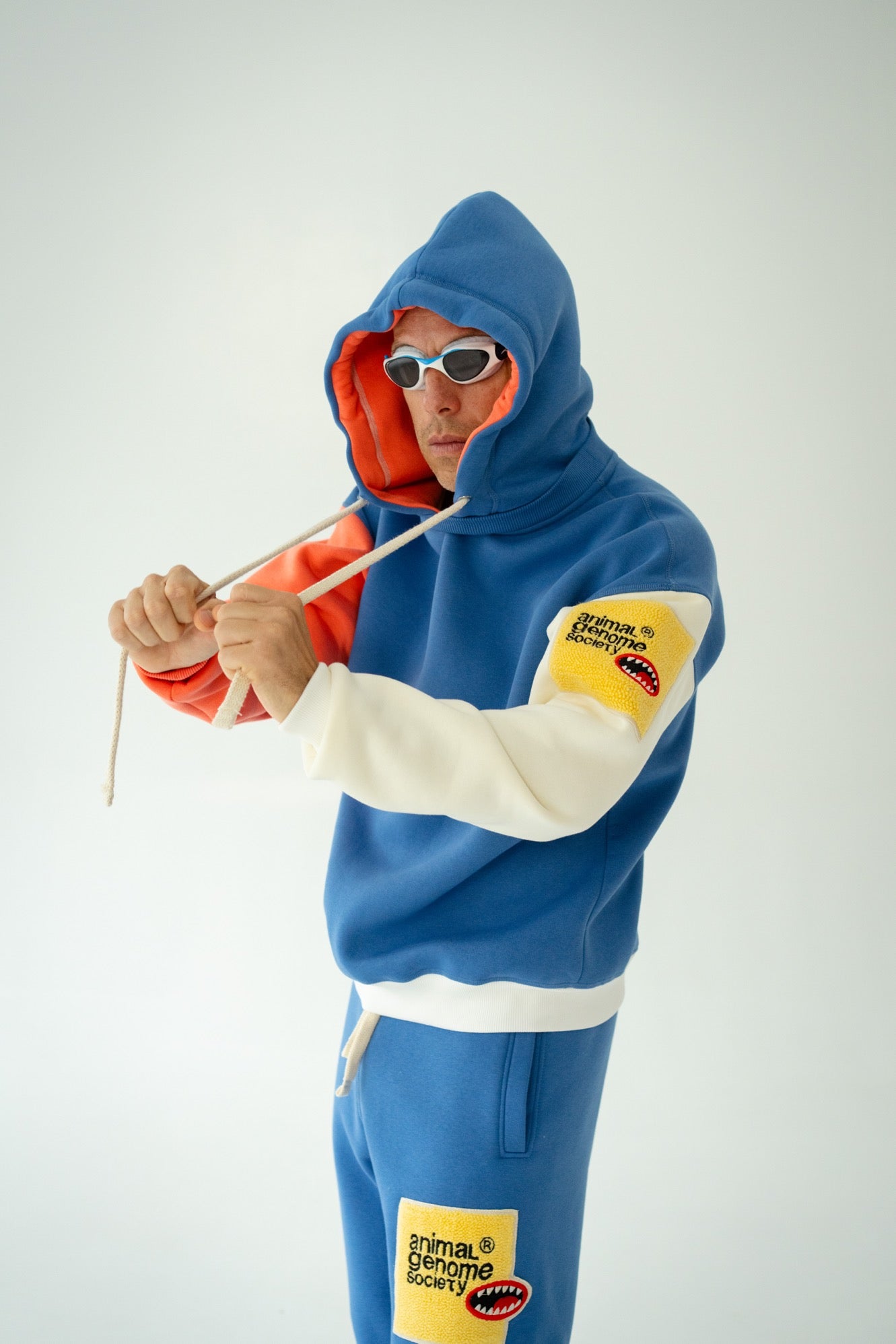 Blue men's Hoodie