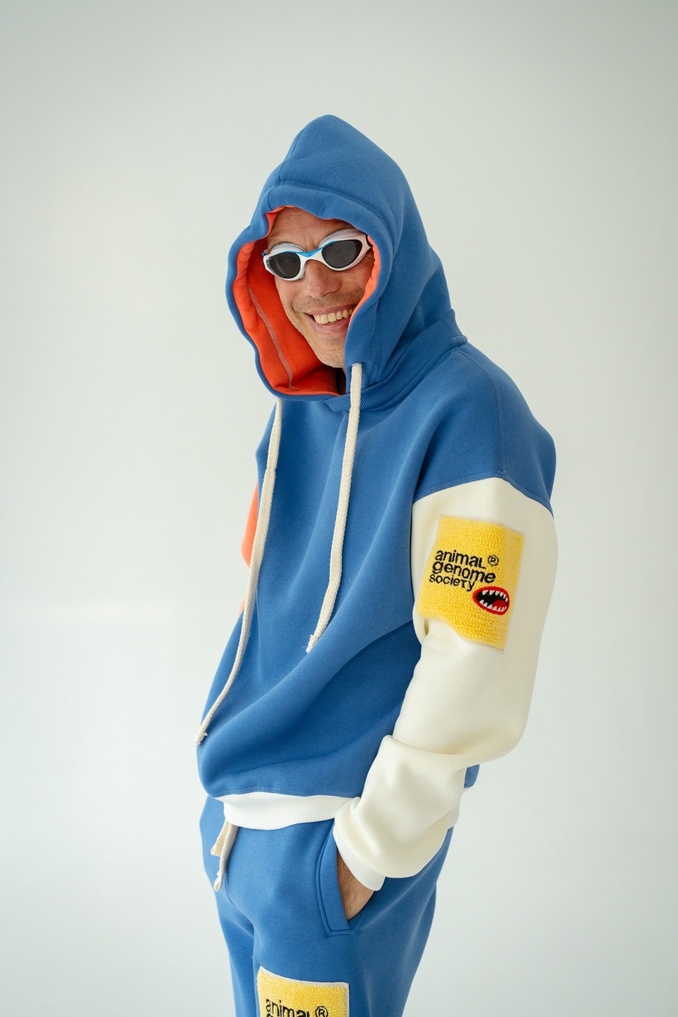 Blue men's Hoodie