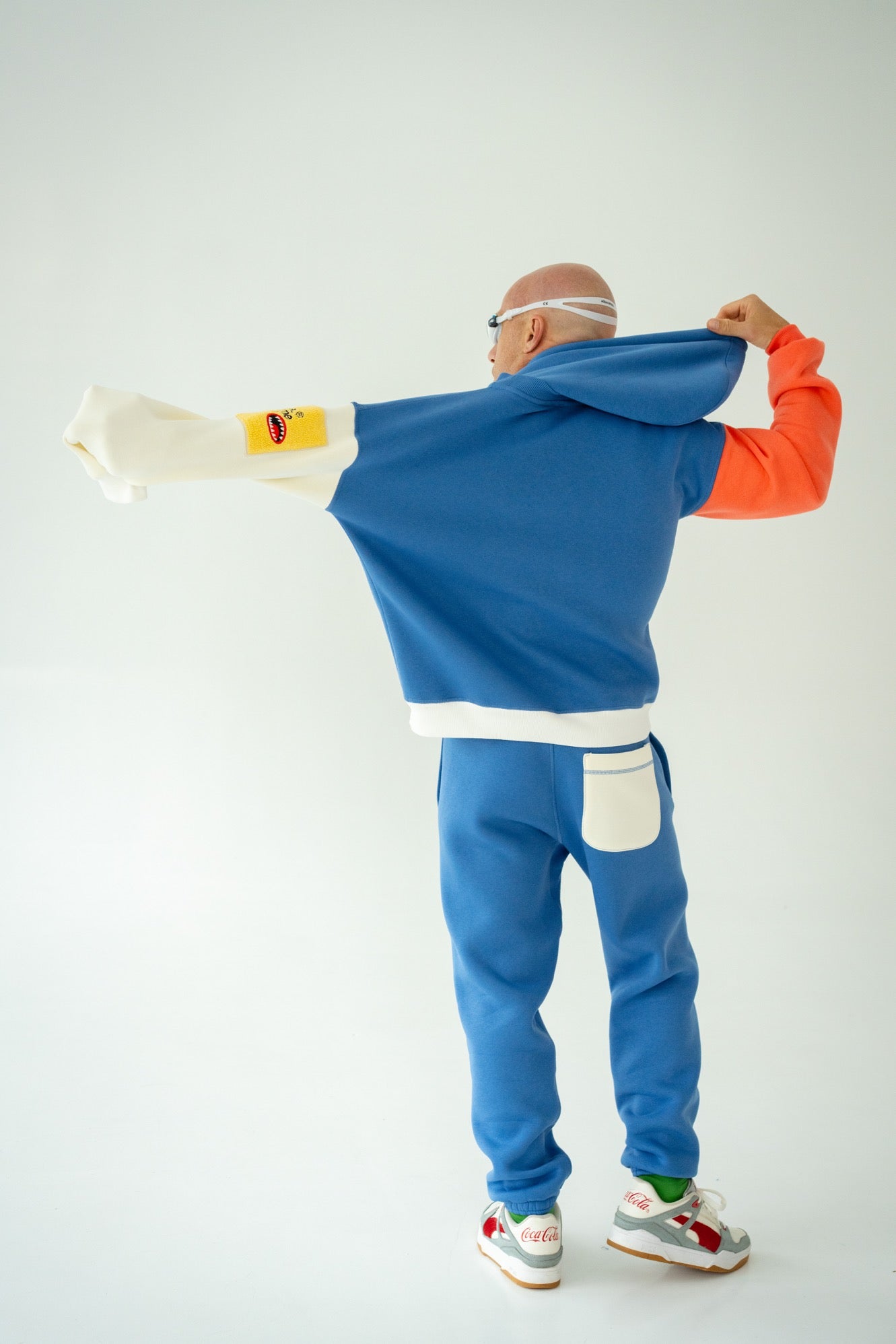 Blue men's Hoodie
