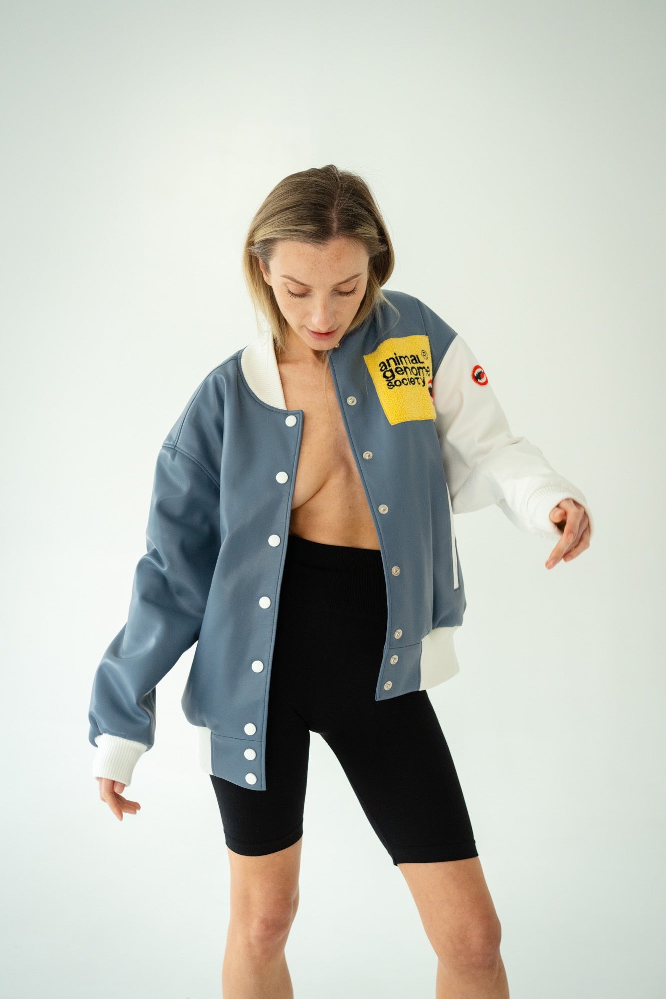 Women's Bomber Jacket with Handmade embroidery