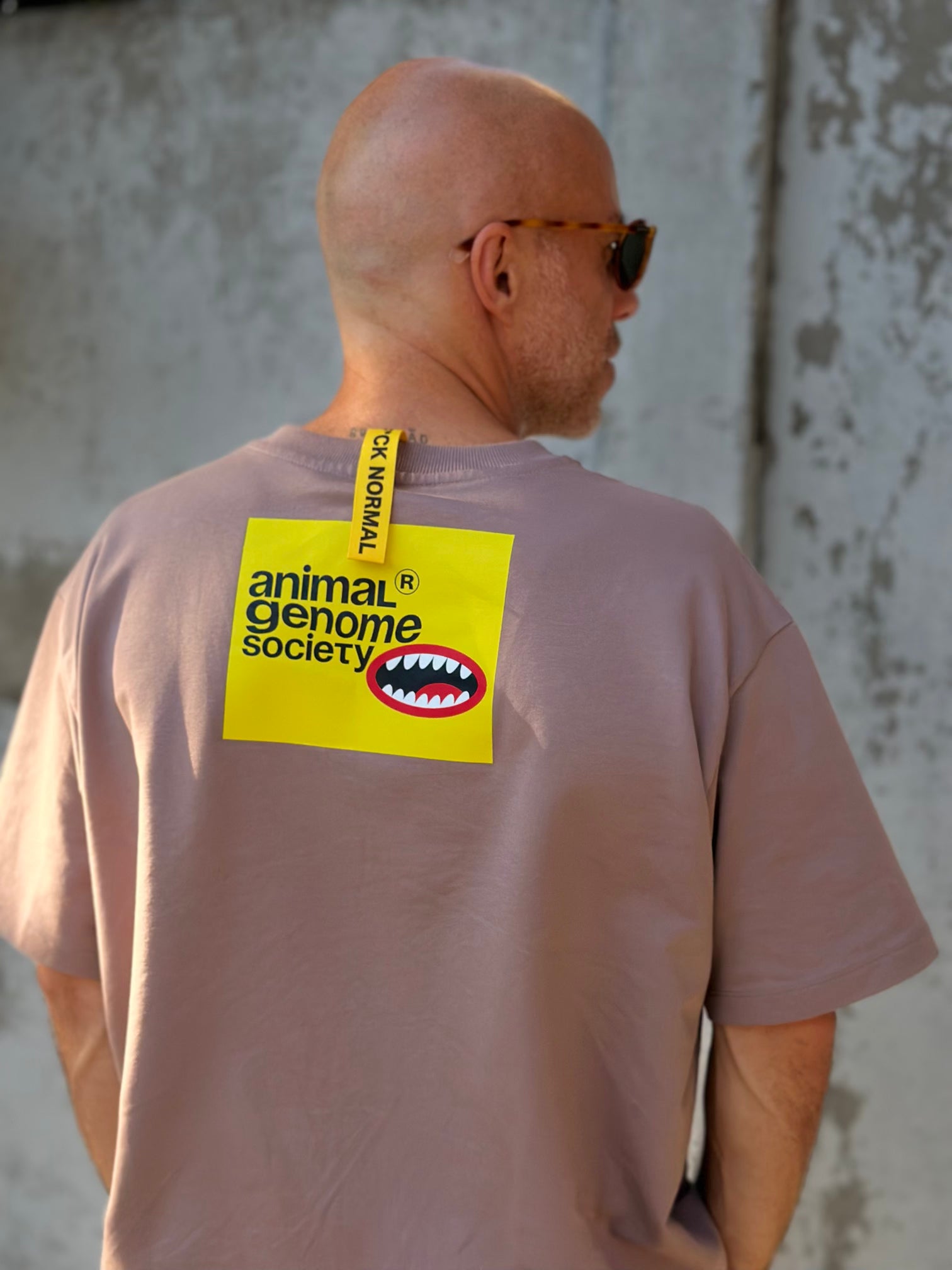 Oversized T-shirt in the color of sunset clouds