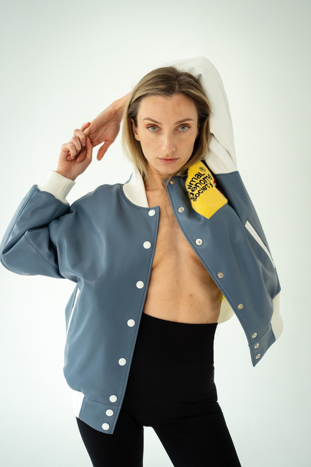 Women's Bomber Jacket with Handmade embroidery