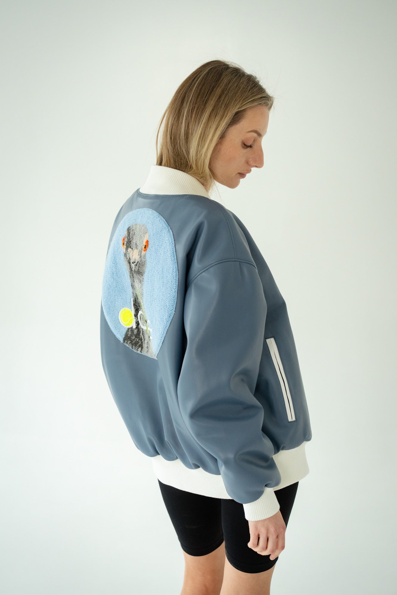 Women's Bomber Jacket with Handmade embroidery
