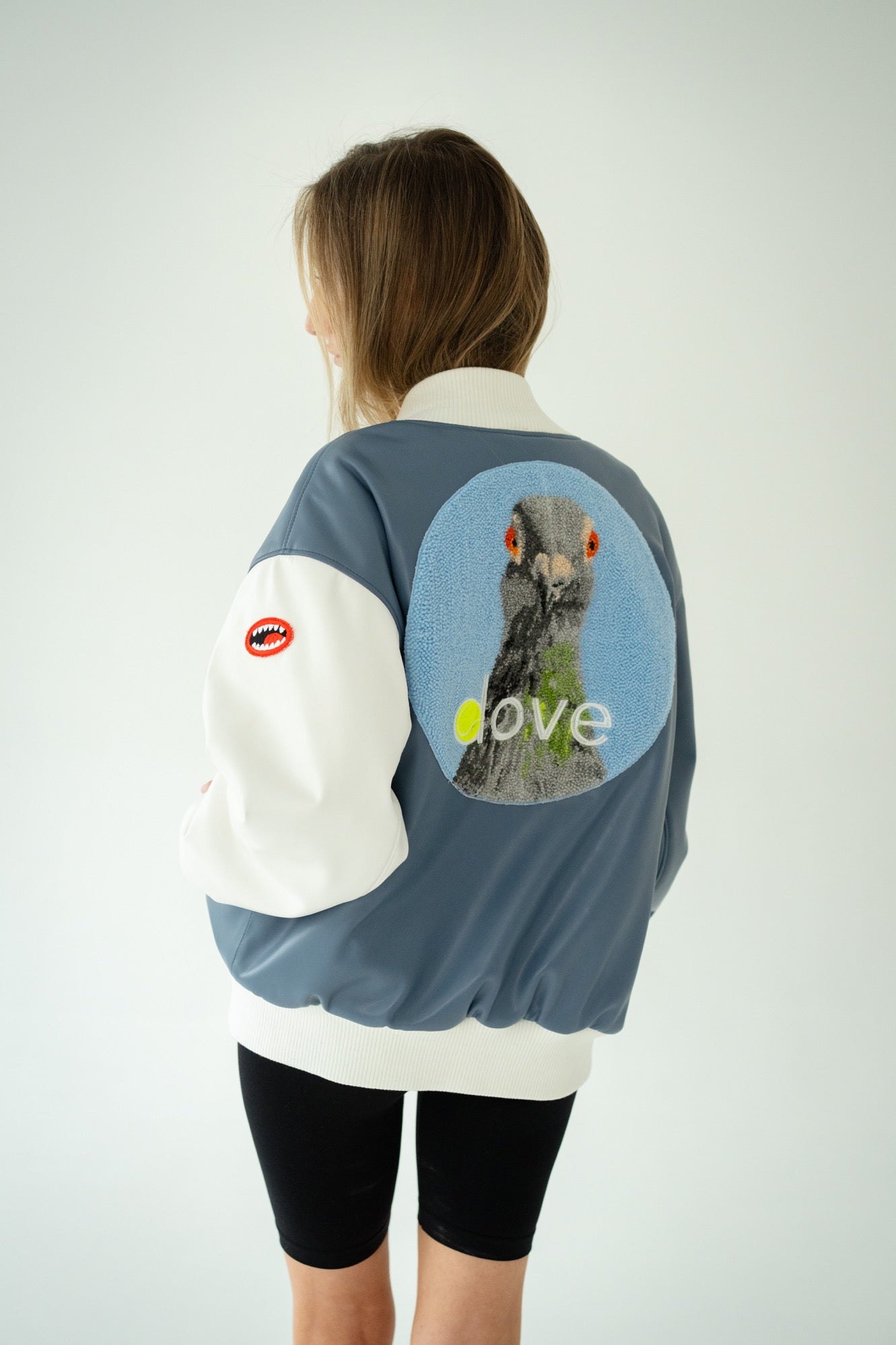 Women's Bomber Jacket with Handmade embroidery