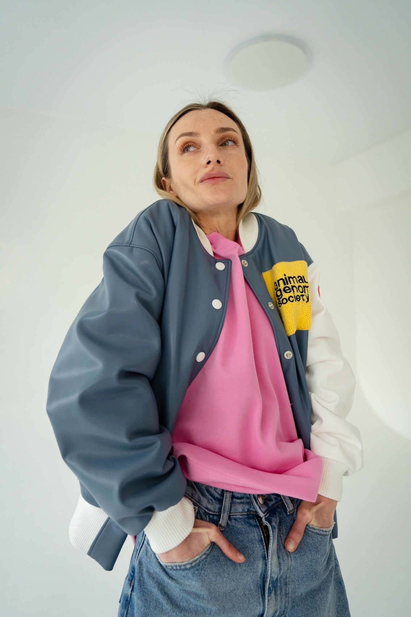 Women's Bomber Jacket with Handmade embroidery