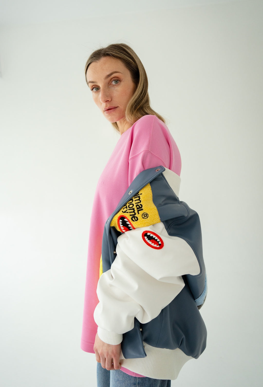 Women's Bomber Jacket with Handmade embroidery