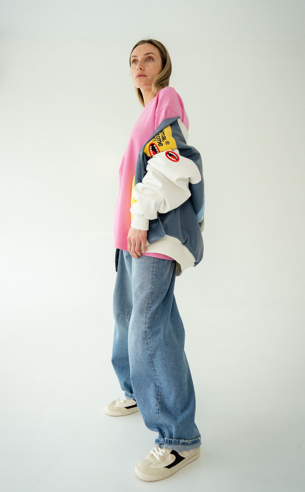 Women's Bomber Jacket with Handmade embroidery