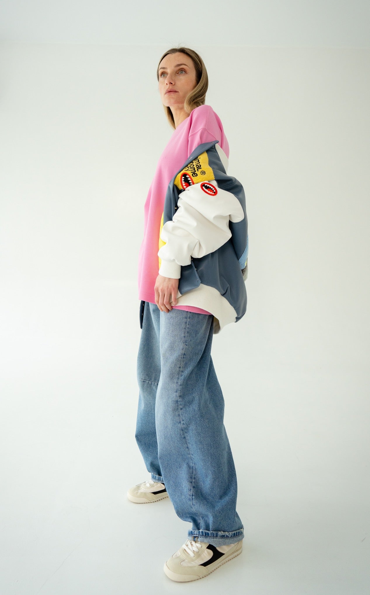 Women's Bomber Jacket with Handmade embroidery